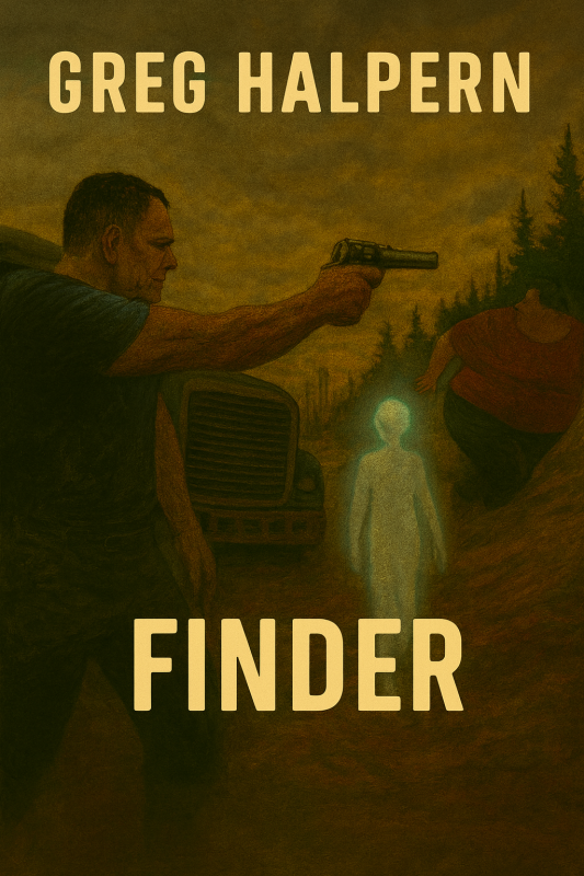 coverart for the science fiction short story by Greg Halpern titled, Finder