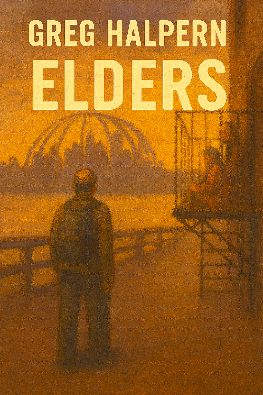 coverart for the science fiction story by Greg Halpern, Elders