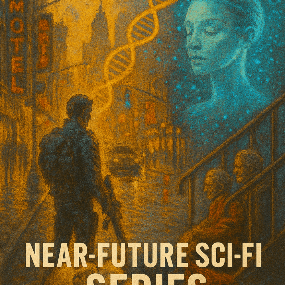 Cover art of dystopian view, for Series of Free Part 1 versions of the story