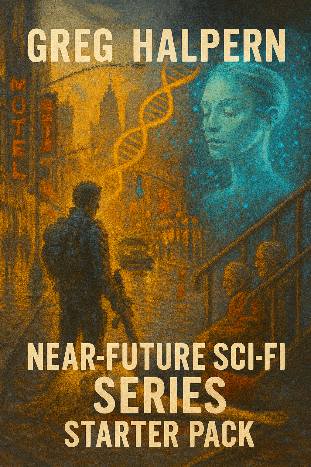 Cover art of dystopian view, for Series of Free Part 1 versions of the story